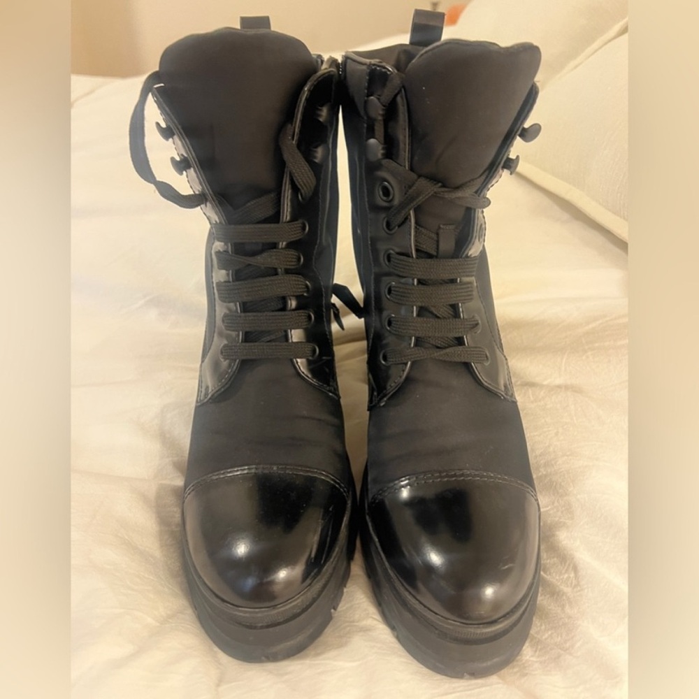 Prada Women's Black Lace-Up Boots - Picture 3 of 6